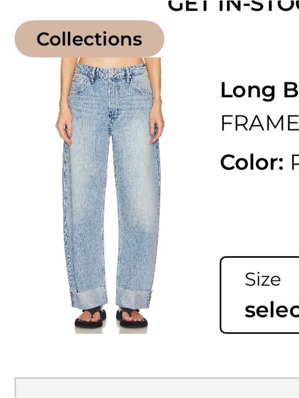 Frame Long Barrel Jeans in Rhode
